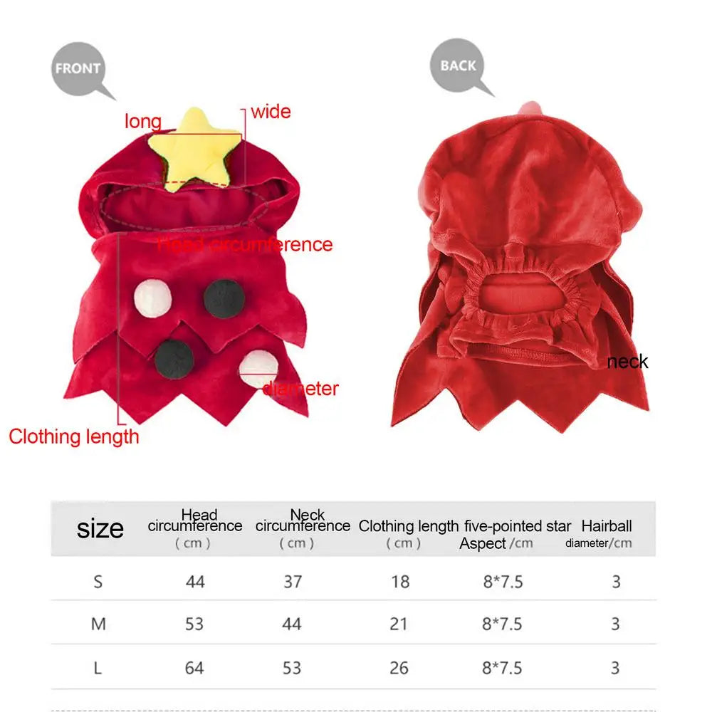 Christmas Dog Clothes Christmas Cat Dog Clothes Buckle-up Kitten Dress Up Skin-Friendly Winter Apparel For Small To Large Pets