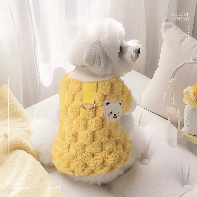 Winter Pet Dog Vest Jacket Fleece Warm Dog Clothes Fashion Puppy Coat Soft Cat Overcoat Pet Jacket Coat Chihuahua Dog Costumes