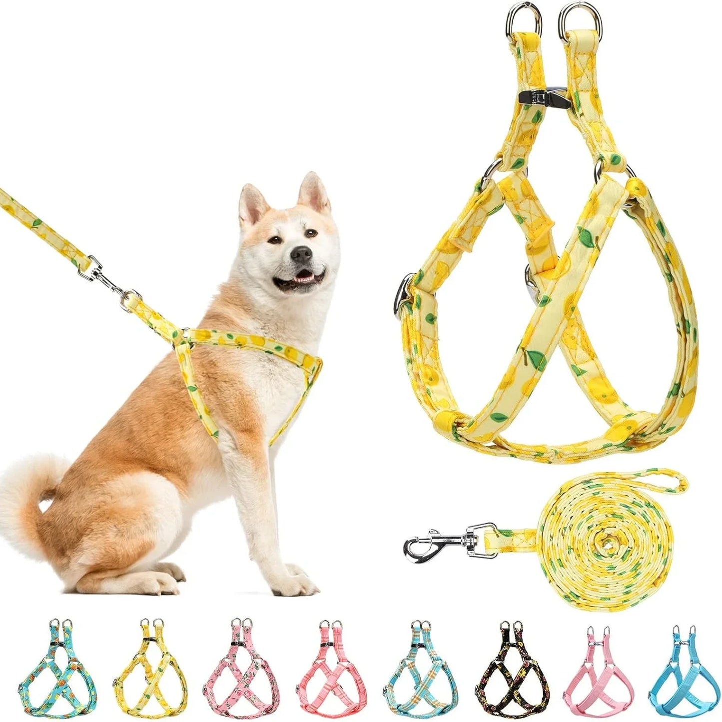 Cute Small Medium Adjustable Heavy Duty No Pull Vest Harness and Leash Set for Adorable Dogs Puppies with Comfortable Design and
