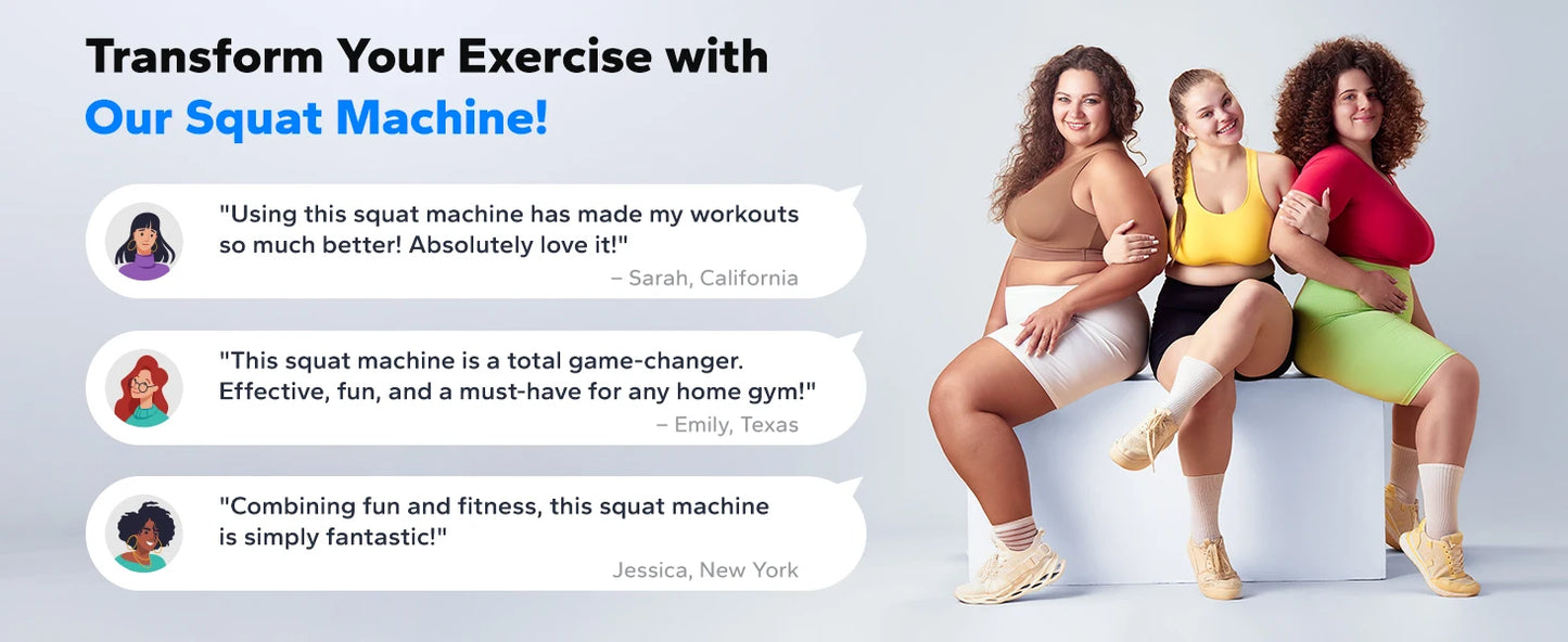 MERACH Squat Machine 2in1 Squat Rowing Machine Easy Setup Foldable Exercise Equipment Glute Trainer Machine Glutes Leg Home Fit