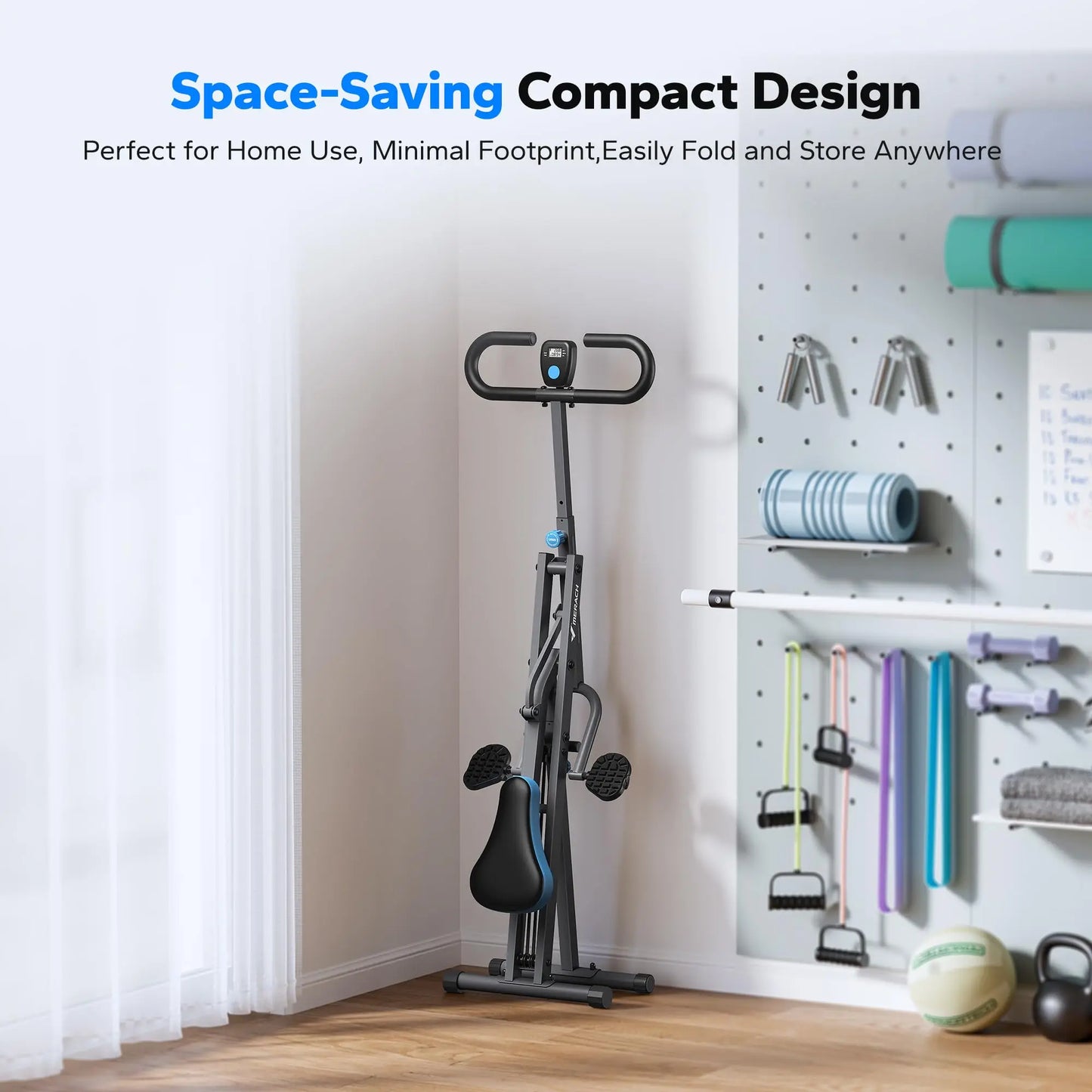 MERACH Squat Machine 2in1 Squat Rowing Machine Easy Setup Foldable Exercise Equipment Glute Trainer Machine Glutes Leg Home Fit