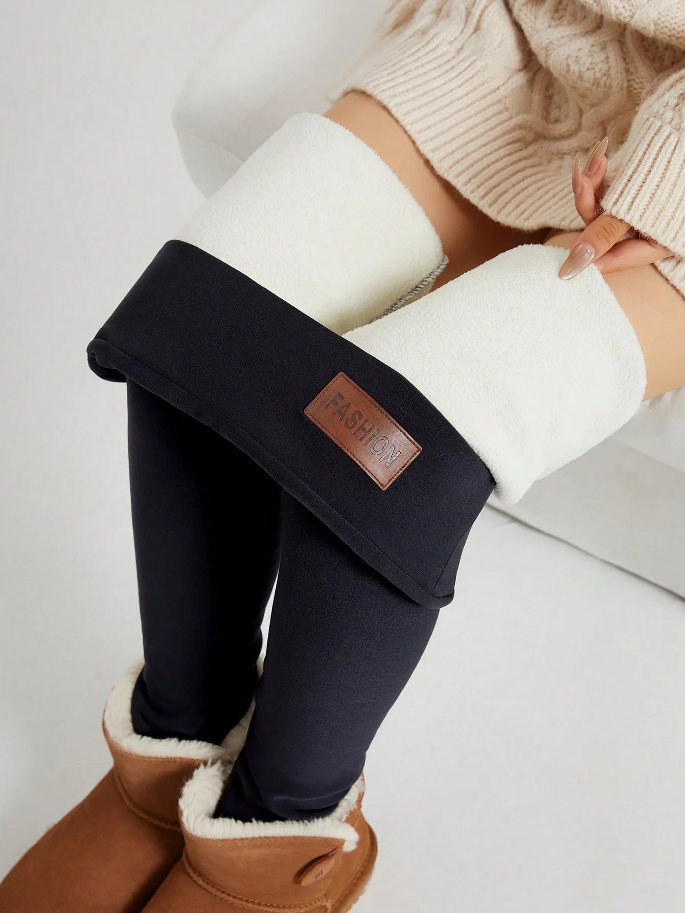 Lady's fleece pants, sweatpants，High Waist Plush Yoga Pants Outdoor Cycling Running Fitness Skiing Leggings,Leggings For Women