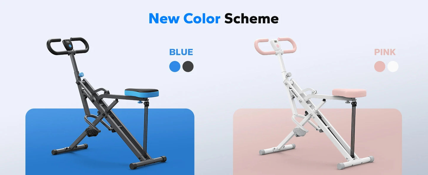 MERACH Squat Machine 2in1 Squat Rowing Machine Easy Setup Foldable Exercise Equipment Glute Trainer Machine Glutes Leg Home Fit