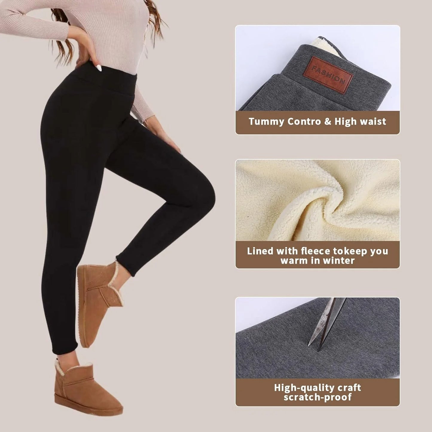 Lady's fleece pants, sweatpants，High Waist Plush Yoga Pants Outdoor Cycling Running Fitness Skiing Leggings,Leggings For Women