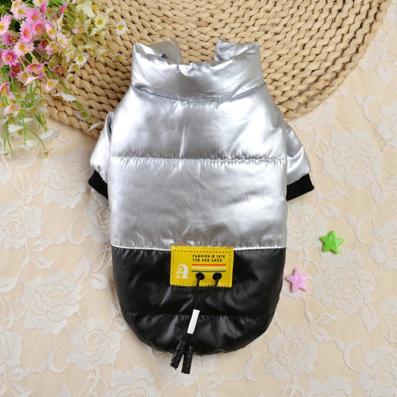 Winter Pet Dog Coat Warm Dog Puppy Autumn Cotton Padded Coat For Small Dogs Thickened Stand-up Collar Down Jacket