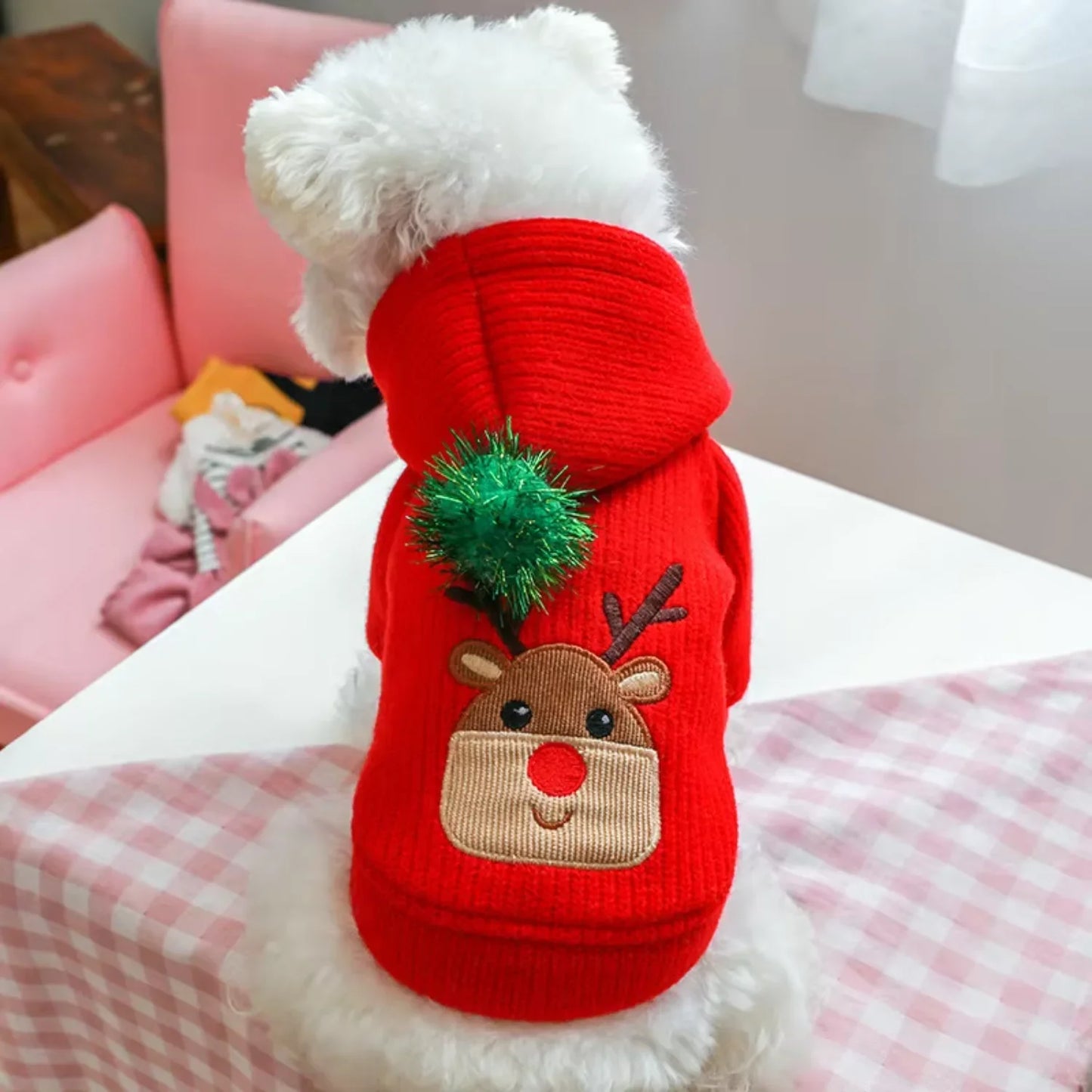 Pet Skirt Dress Warm Winter Christmas  Small Dog Clothes