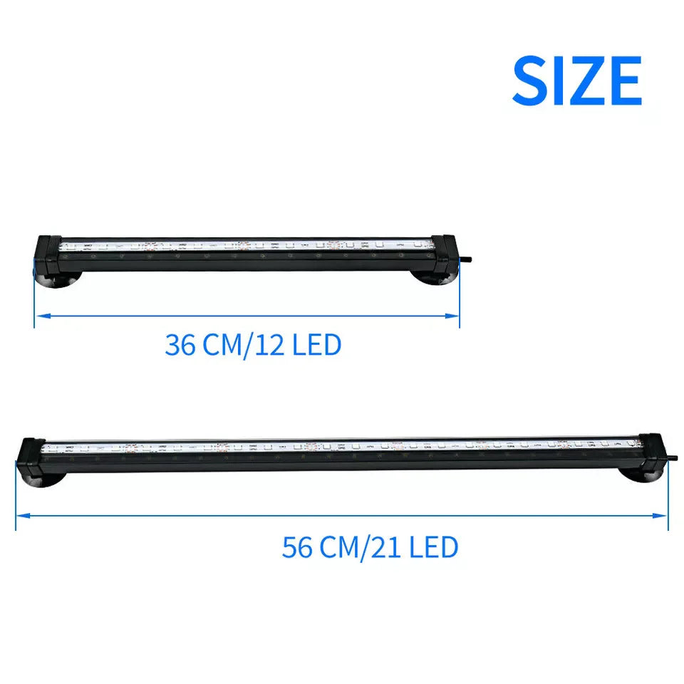 Aquarium Underwater Air Bubble LED Light Fish Tank RGB Submersible Lamp + Remote