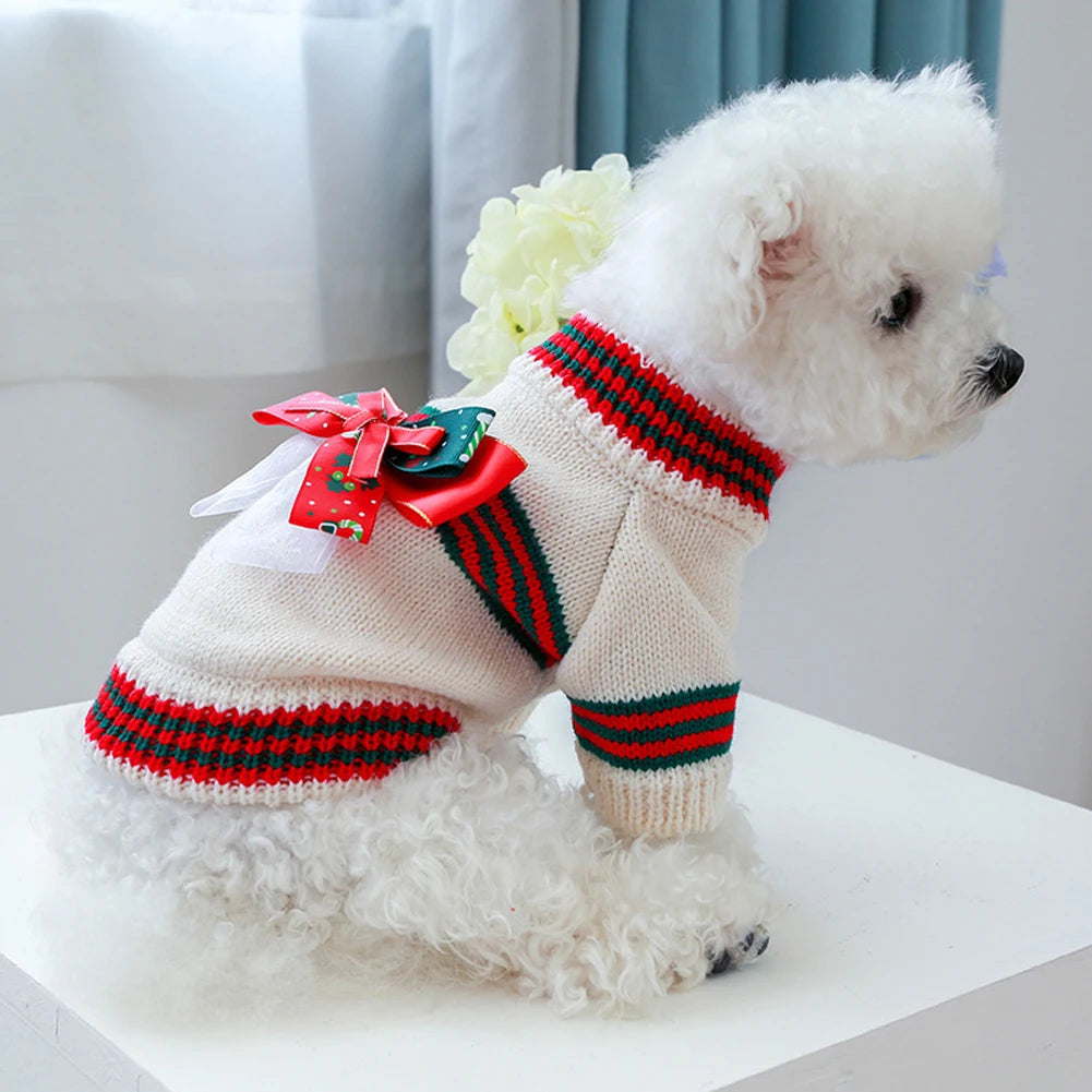Knitted Cat Dog Sweater Autumn Winter Warm Costumes Apparels Coats Pet Products