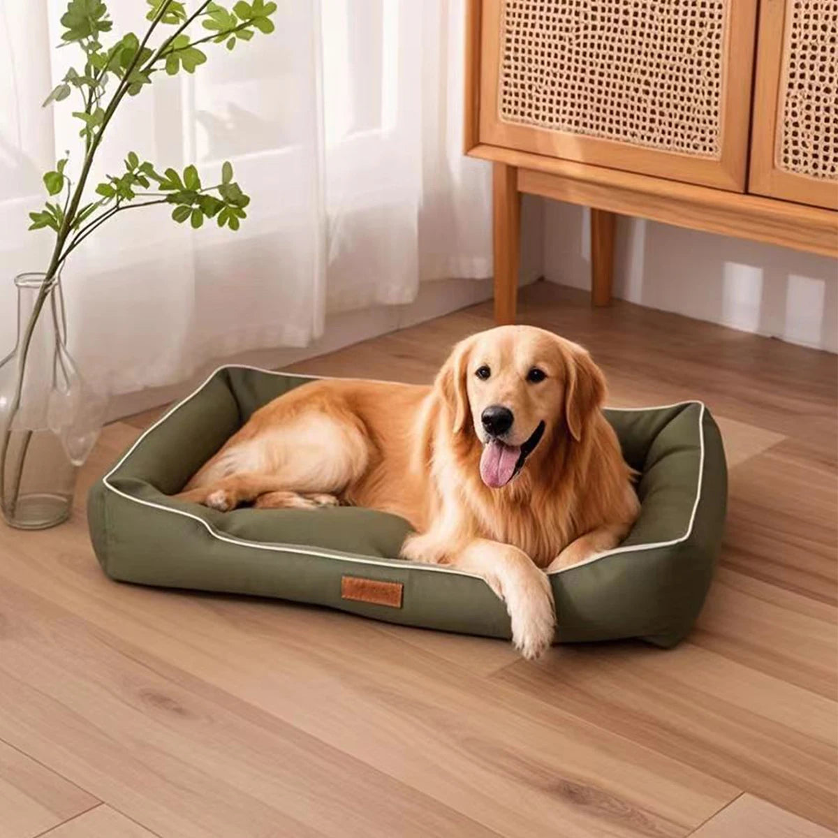 Four Season Square Dog Bed for Large Dog Mattress Bite-resistant Cat Bed Soft Thickened Dog Bed Waterproof Sofa Pet House
