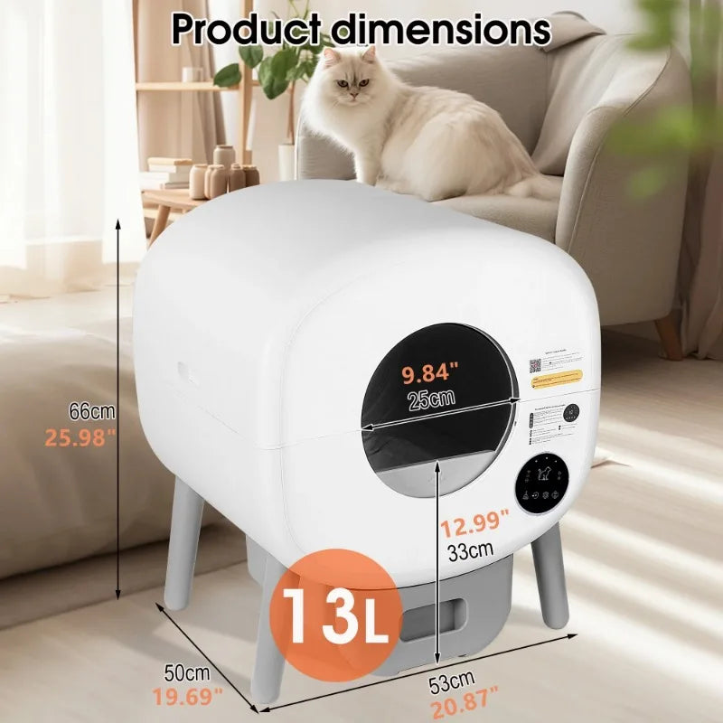 Extra Large Automatic Self Cleaning Litter Box For Cats