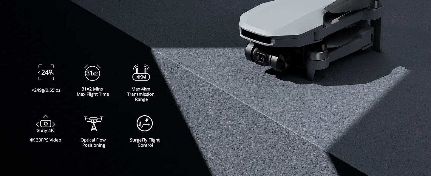 Used Potensic ATOM SE Single Axis Gimbal GPS Drone 4K Camera Lightweight Foldable FPV Transmission