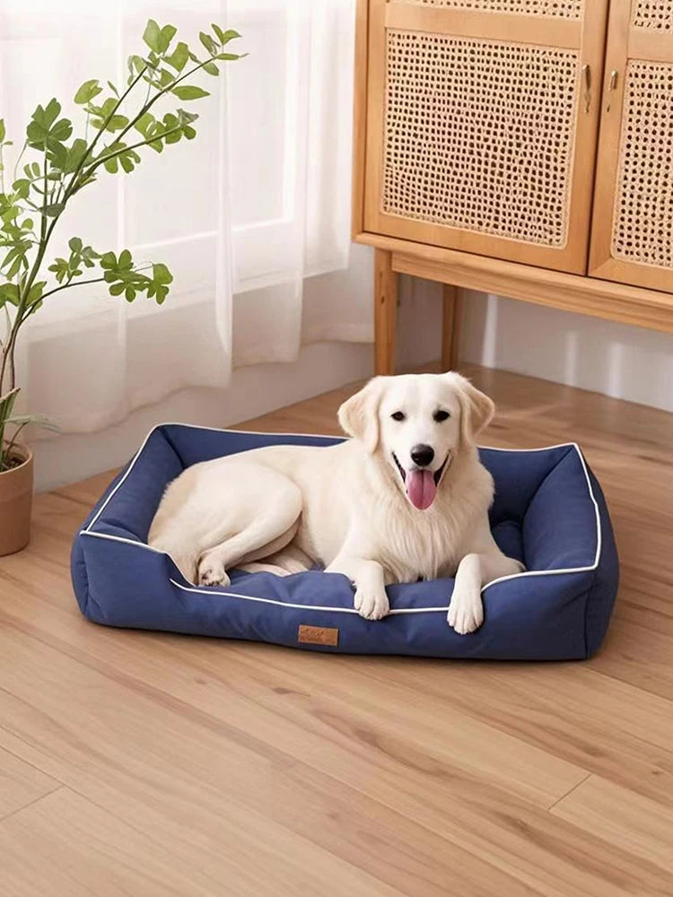 Four Season Square Dog Bed for Large Dog Mattress Bite-resistant Cat Bed Soft Thickened Dog Bed Waterproof Sofa Pet House