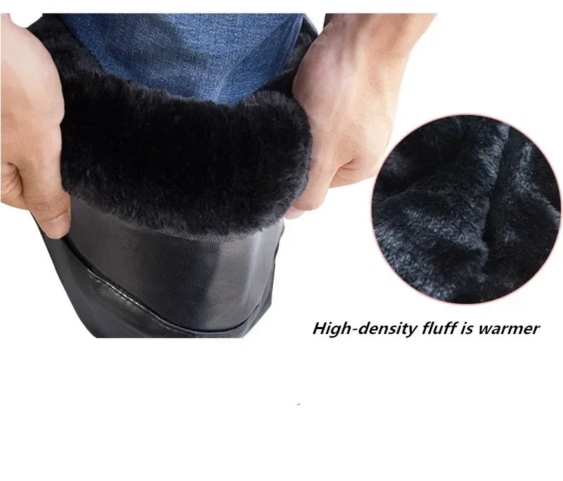 Motorcycle Warm Kneepad Legs Motorbike Riding Windproof Winter PU Leather Waterproof Scooter Protective Protective Knee Pads