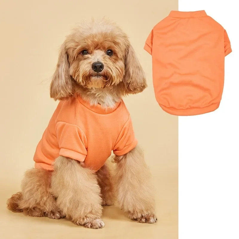 Breathable Dog T-shirt Solid Comfortable Thin Vest for Yorkshire Terrier Cute Summer Pet Clothes Dog Vest Pet Supplies