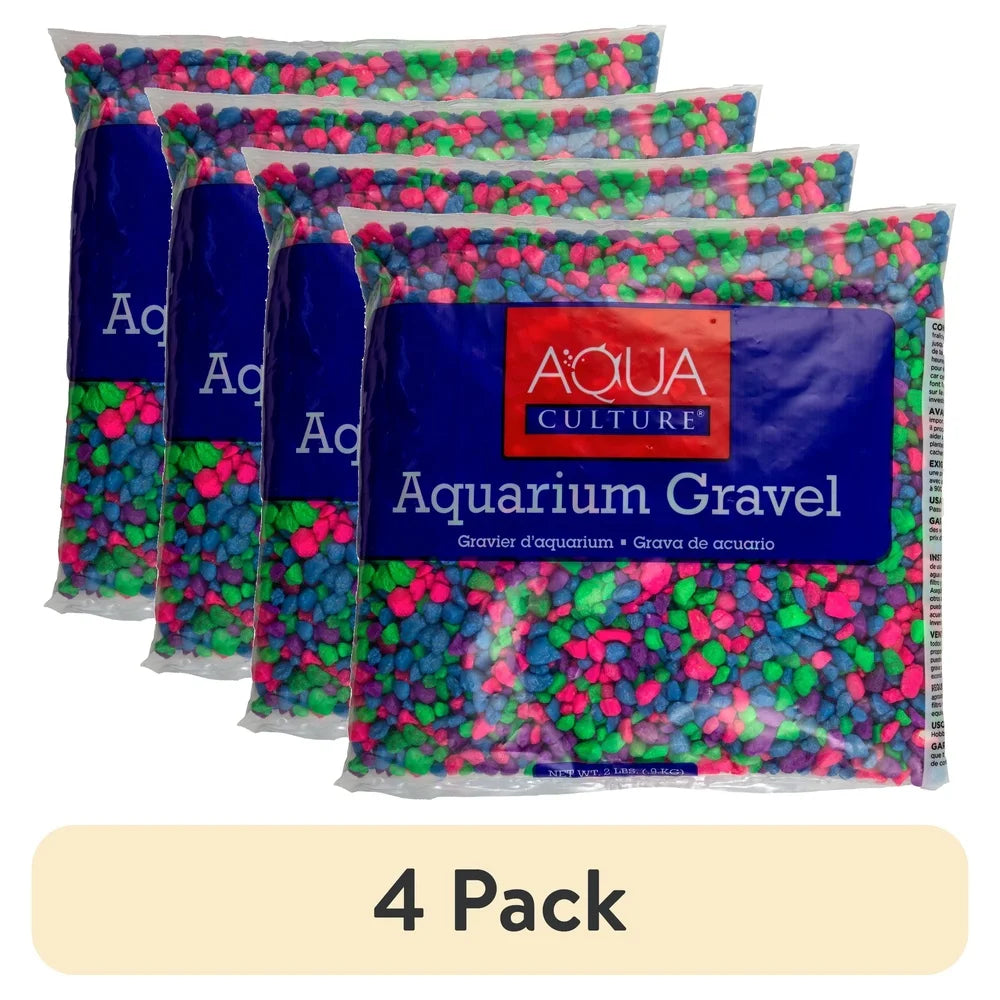 4 Pack Aquarium Gravel Multicolor 2 lb Lightweight Decorative Stones Nano Tanks Bowls Terrariums Crafts pH Neutral Bacteria