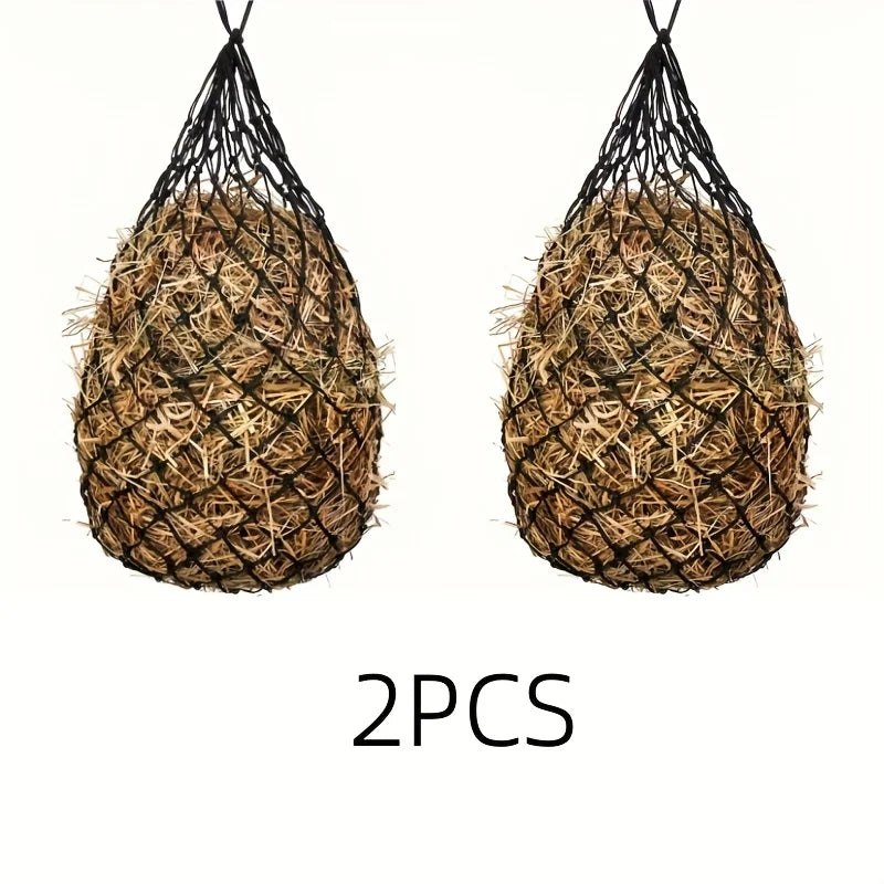 2 Pack Horse Hay Net Slow Feed Bag For Horses Sheep Donkeys