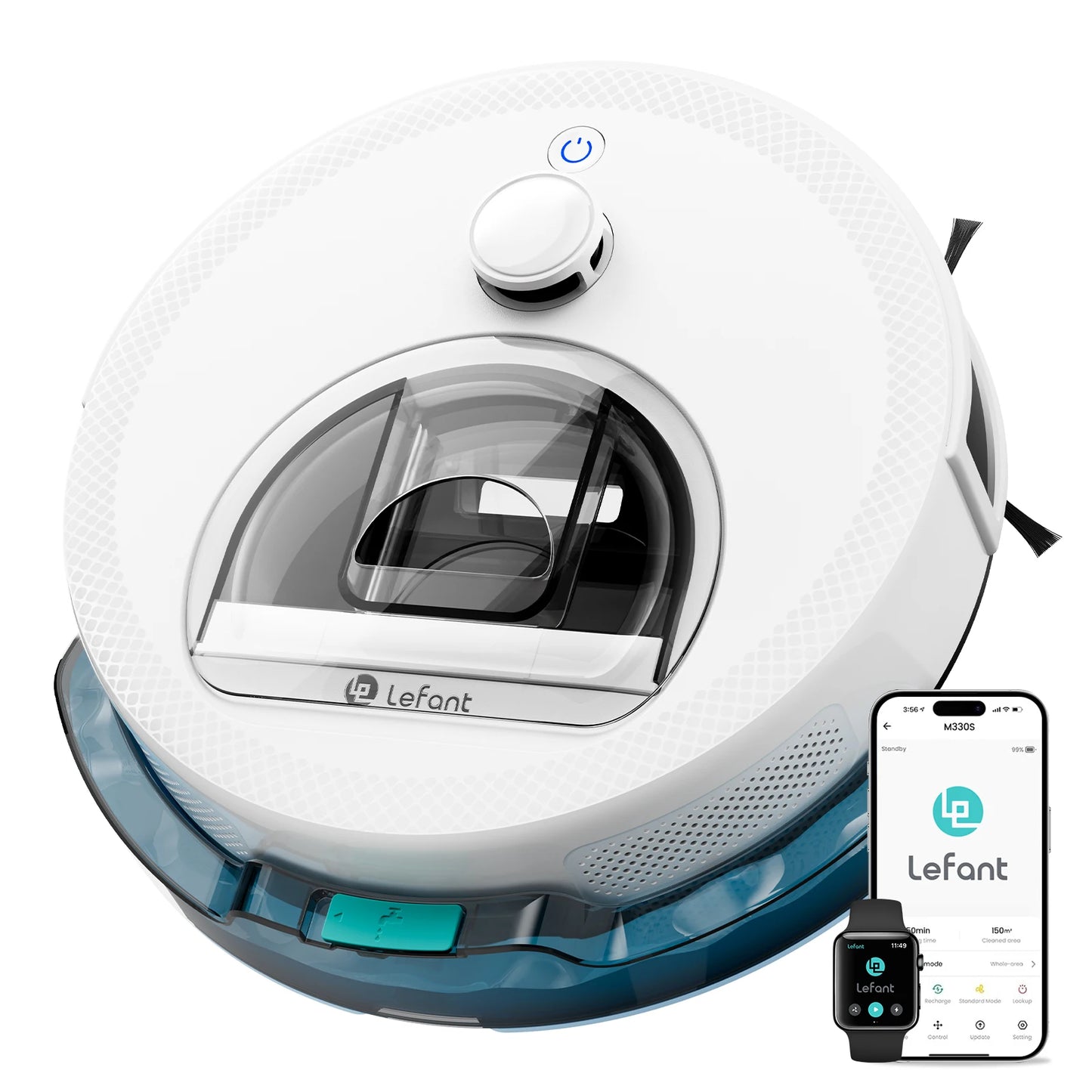 Lefant M330 Pro M330S Robot Vacuum and Mop combo, 5000Pa,dTOF LiDAR Navigation, Alexa/Google/WiFi,Ideal for Pet Hair