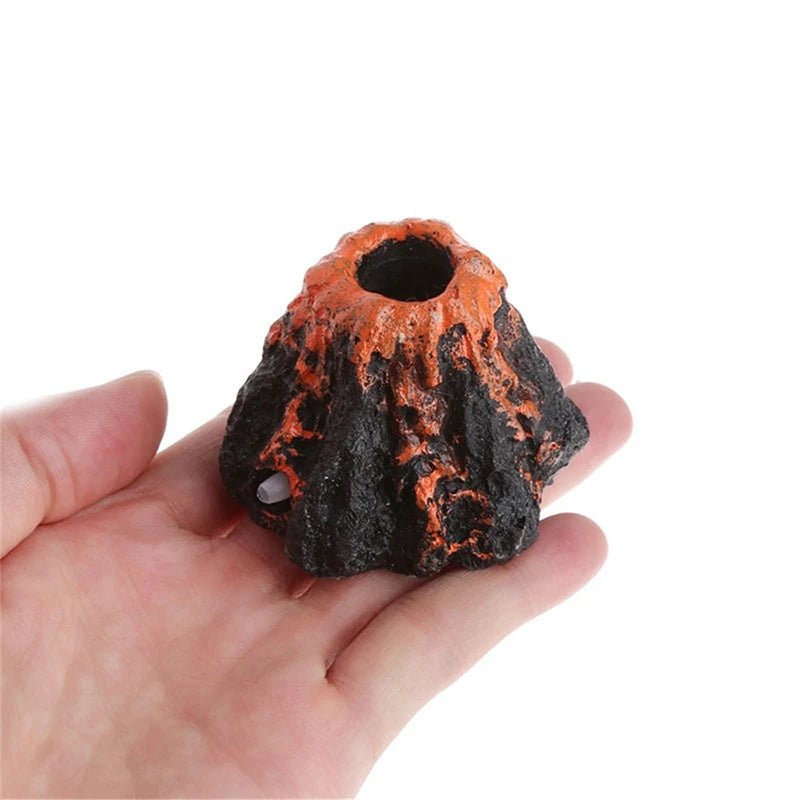Fish Tank Decoration Aquarium Volcano Shape Air Bubble Stone Resin Oxygen Pump Decoration Ring Stone Tank Plate Air Pump