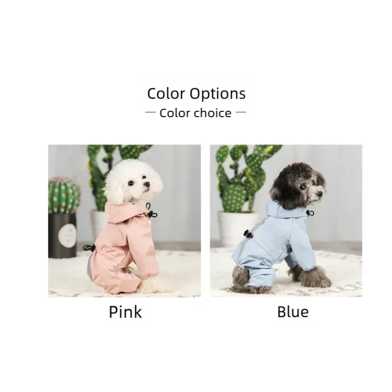Pet Supplies Four-Legged Raincoat Waterproof Clothing for Spring and Summer Complete Package for Bear Schnauzer and Dog Raincoat