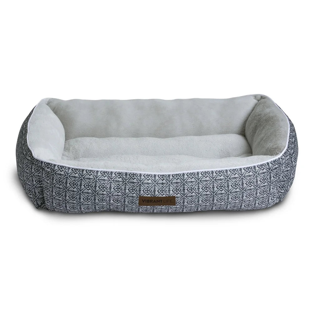 Large Dog Bed 36x27 Bolstered Eco Friendly Plush Comfort