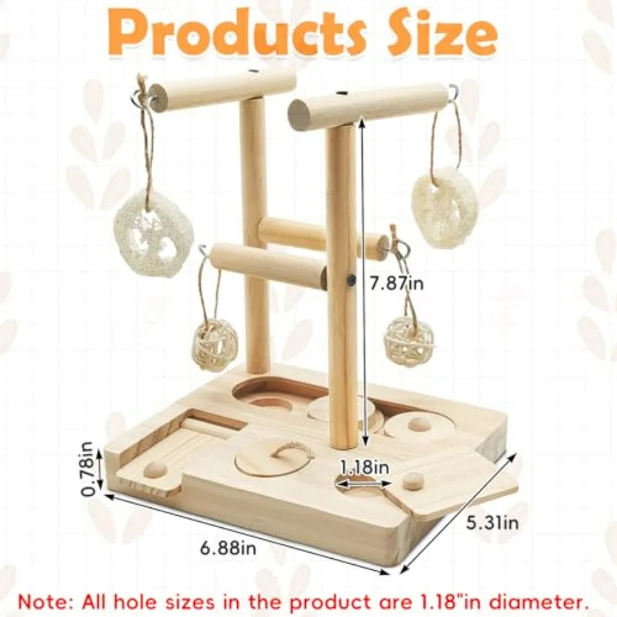 Interactive Foraging Toys for Small Pets Including Guinea Pigs Rabbits Chinchillas Rats and Gerbils Wooden Puzzle Treat Dispens