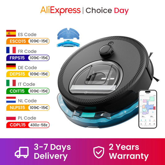 Lefant M330 Pro M330S Robot Vacuum and Mop combo, 5000Pa,dTOF LiDAR Navigation, Alexa/Google/WiFi,Ideal for Pet Hair