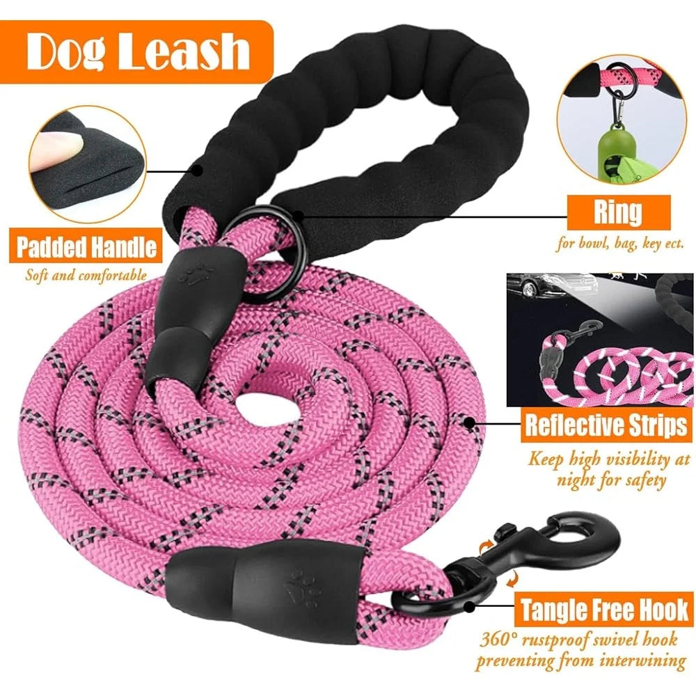 Dog Harness Collar Leash Set with Seat Belt Portable Bowls Poop Dispenser Ergonomic No Pull Design Walking Training