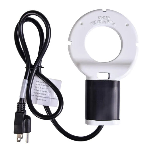 500W Chicken Waterer Heater Aluminum Utility De-Icer for Farm & Livestock, Non-Conductive and Anti-Rust Heated Chicken Waterer