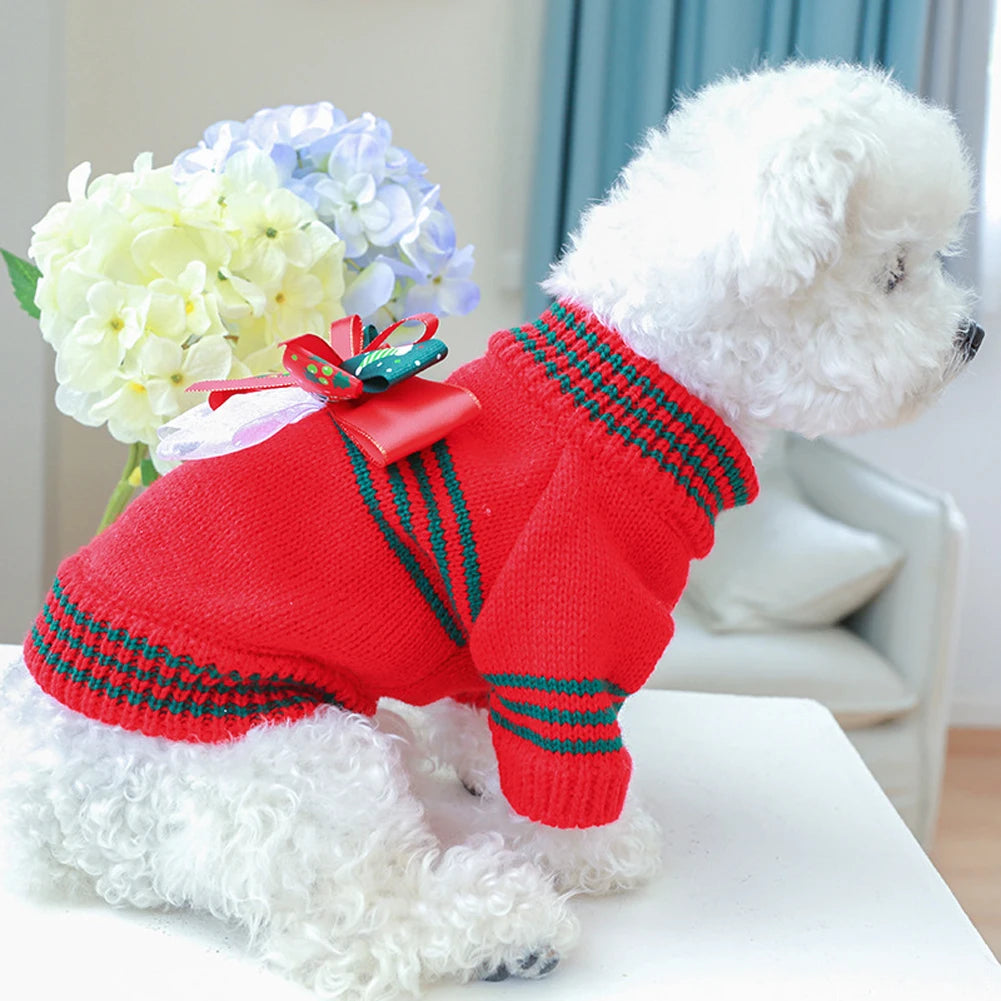 Knitted Cat Dog Sweater Autumn Winter Warm Costumes Apparels Coats Pet Products