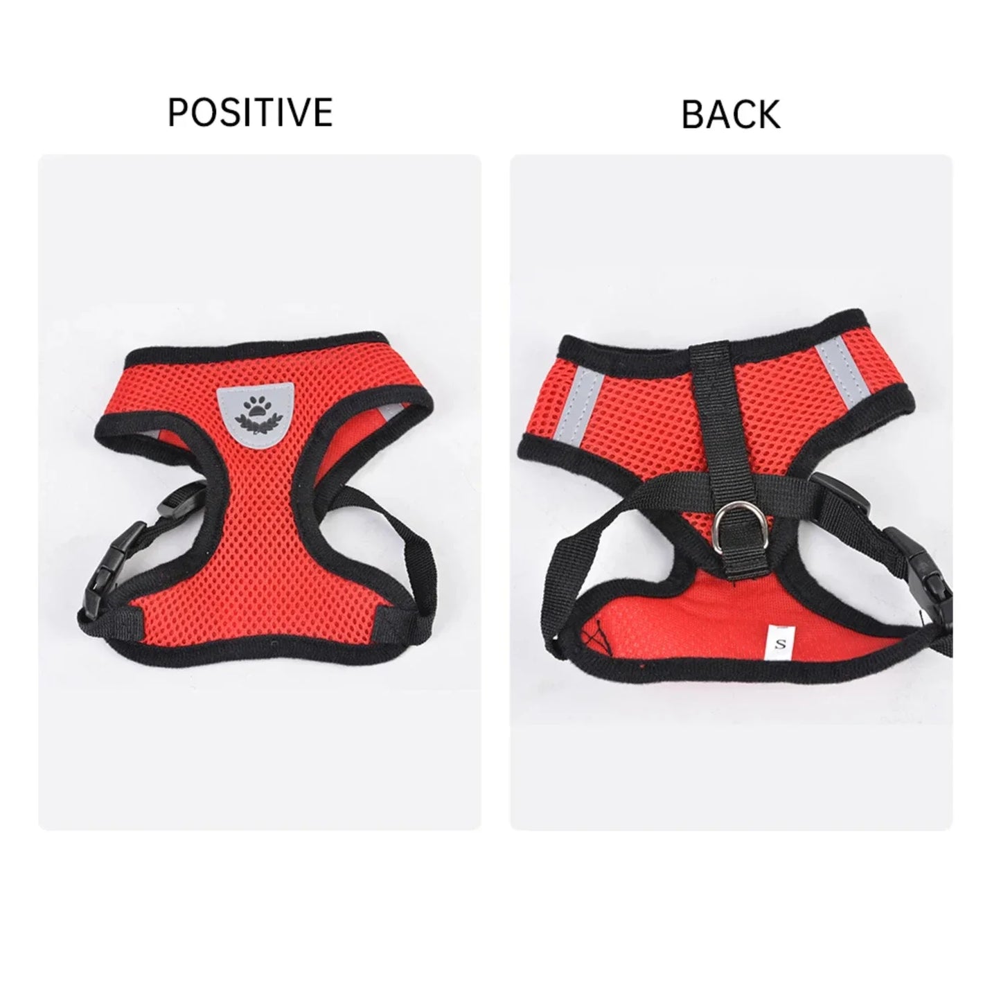 Nylon Adjustable Dog Harness Reflective Soft Breathable  Pull Dog Harness Vest Pet Harness and Leash  Walking Pet Supplies