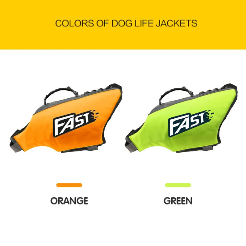 Pet Swimming Life Jacket Safety Vest for Dogs Swim Fashion Adjustable Reflective in Pool or Surfing Drifting Dog Life Vest