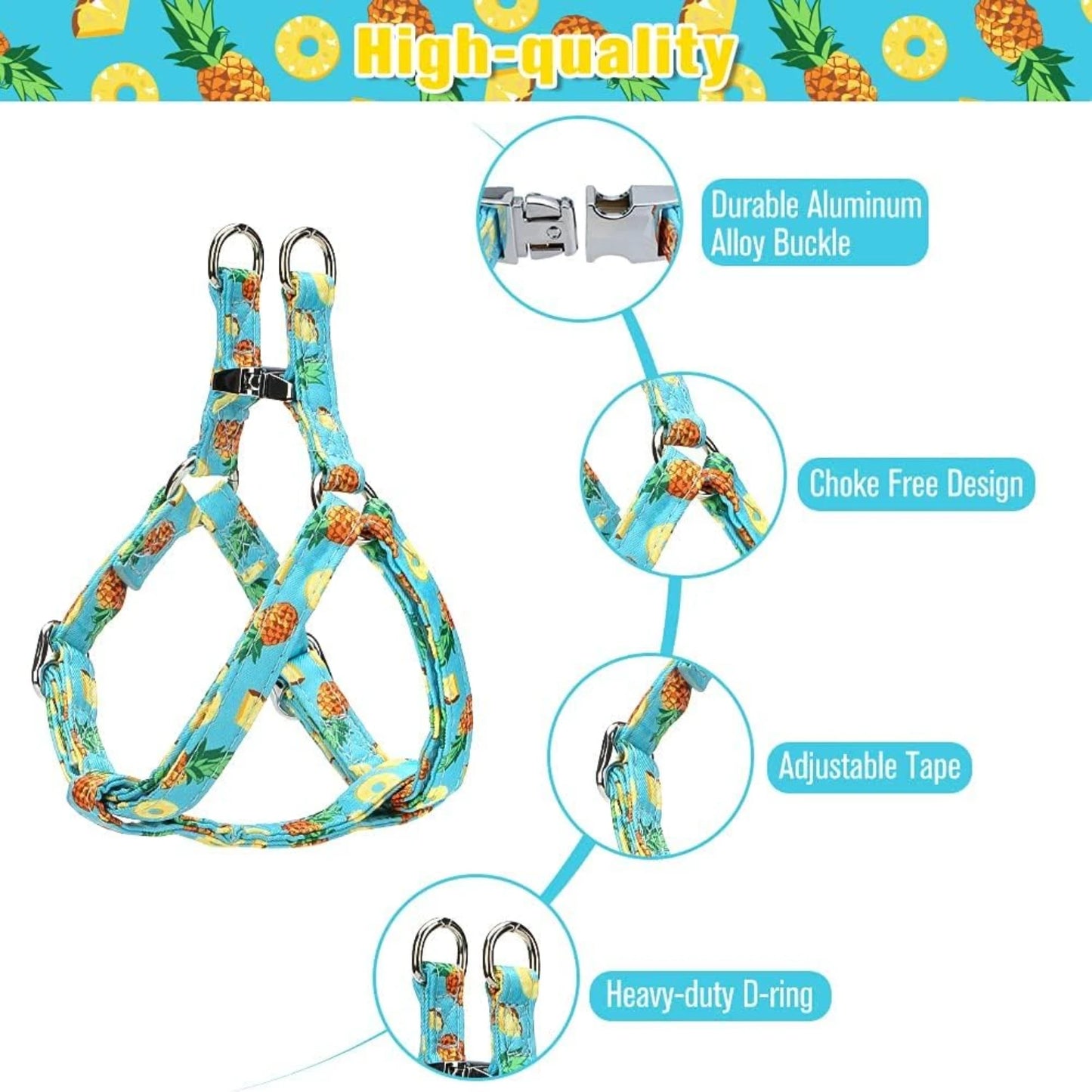 Cute Small Medium Adjustable Heavy Duty No Pull Vest Harness and Leash Set for Adorable Dogs Puppies with Comfortable Design and