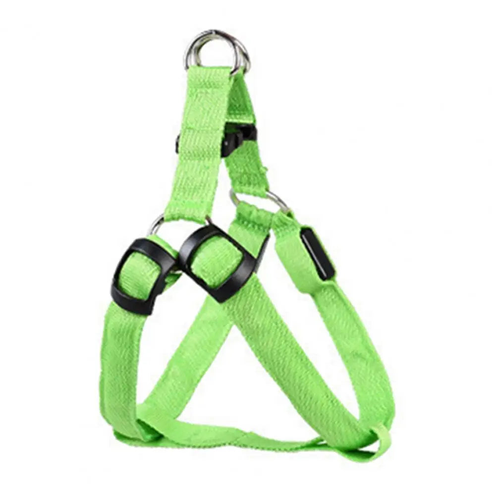 Adjustable LED Pet Harness USB Rechargeable Light Up Dog Harness Glow-in-The-Dark Safety Vest For Small Medium Dogs Pets Arnes