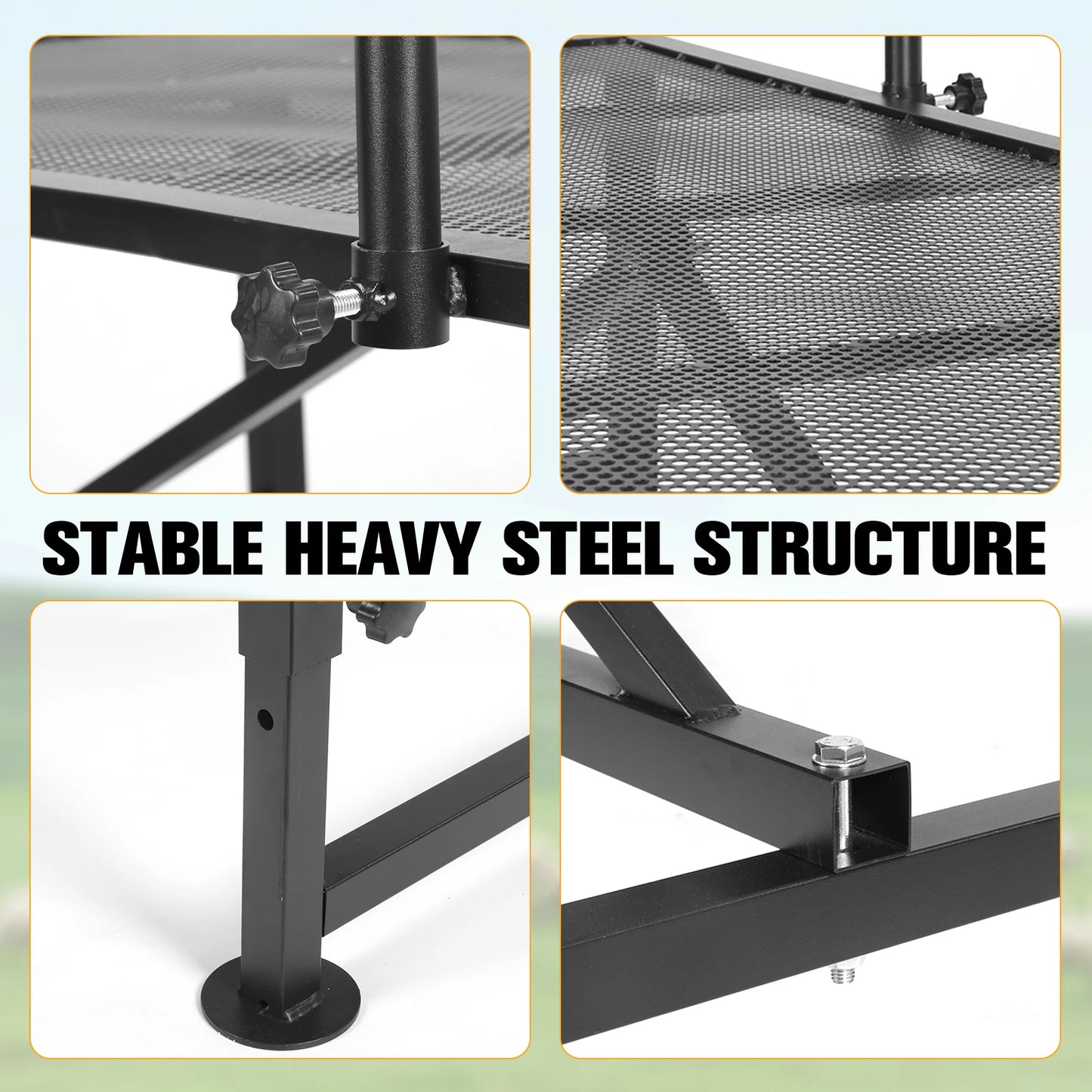 Goat Milking Stand Sheep & Goat Trimming Stand Adjustable Height Goat Shearing Livestock Stand with Headpiece and Nose Loop