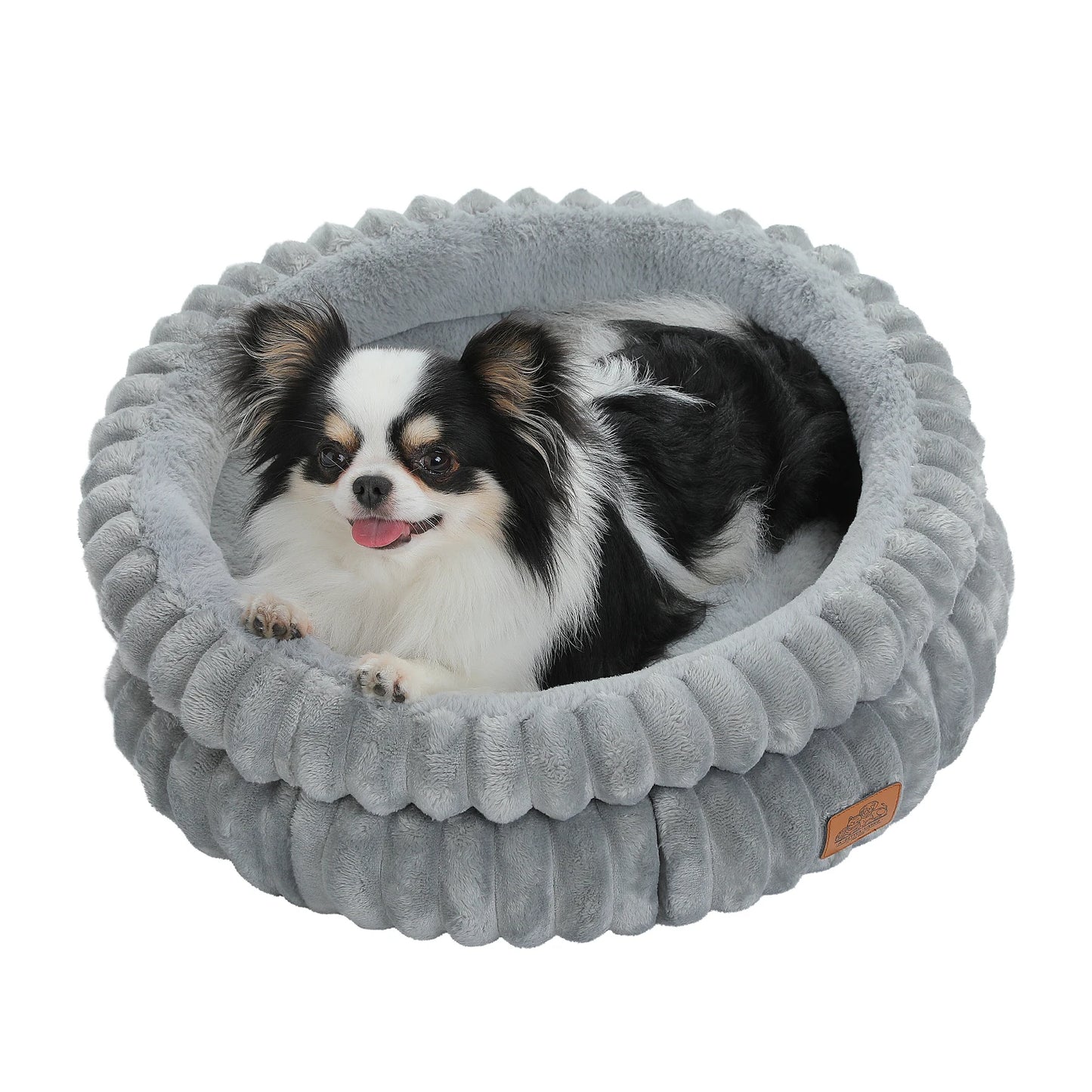 Dog Bed for Medium Dogs Cozy Cat Bed for Indoor Cats Washable Round Pet Bed House with Anti-Slip Bottom Suitable for All Seasons