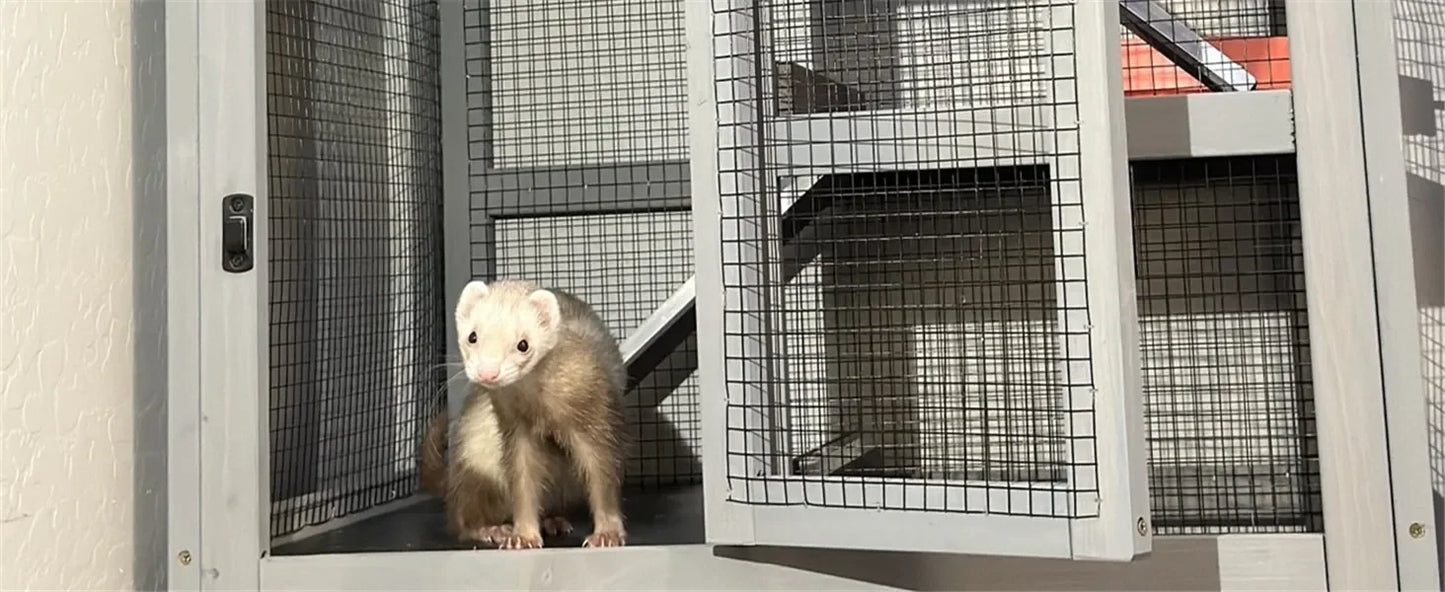 5-layer Small Animal Cage, Suitable for Chinchillas, Hedgehogs, Squirrels, Chameleons, Lizards, Gerbils, Bite-proof