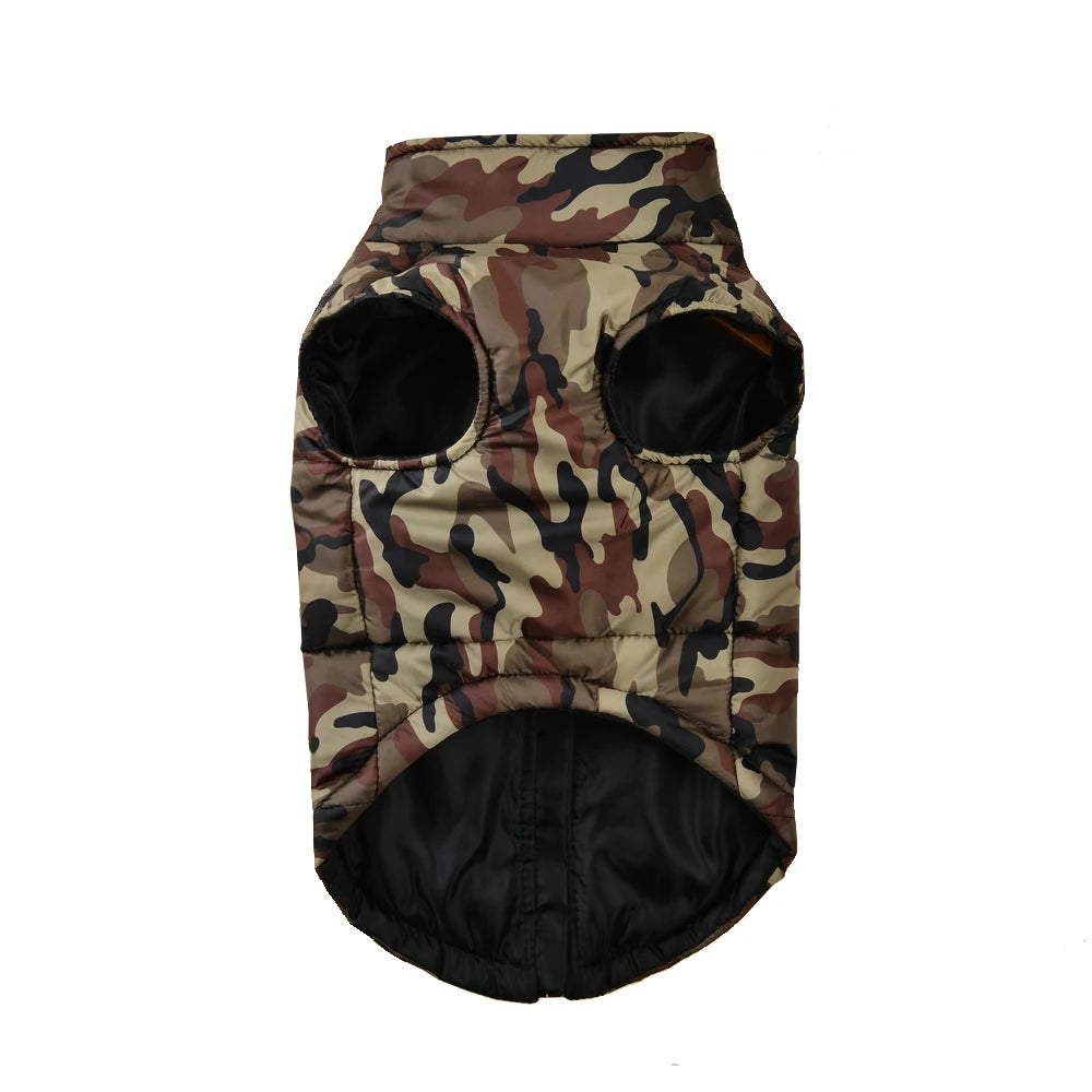 Winter Dog Clothes Coat Waterproof Large Dogs Jacket 4-6XL Camouflage Print Warm Windproof Labrodor Golden Retriever Clothing