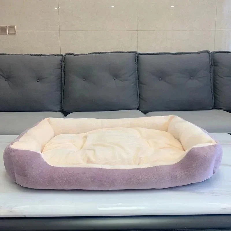 Large Pet House Dog Bed Cat Mat Long Plush Deep Sleeping Warm Soft Small Dog Cushion Calm Beds for Puppy Chihuahua