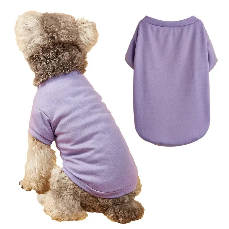 Breathable Dog T-shirt Solid Comfortable Thin Vest for Yorkshire Terrier Cute Summer Pet Clothes Dog Vest Pet Supplies
