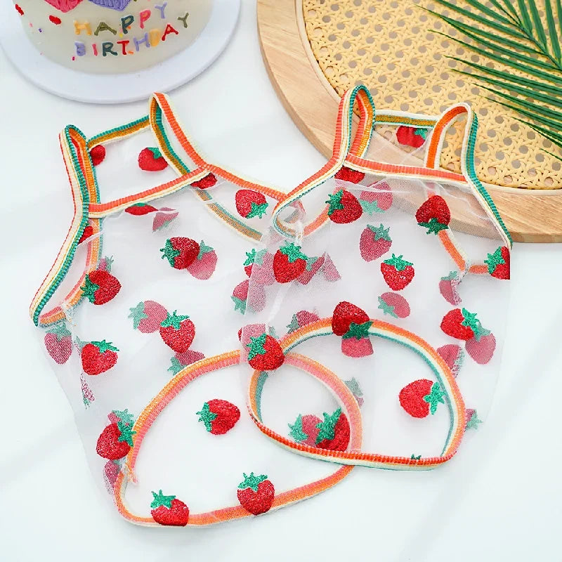 Summer Dog Clothes Cool Princess Vest for Puppy Breathable Cool T-shirt Pomeranian Chihuahua Ropa Perro Vest Pets Clothing Cats