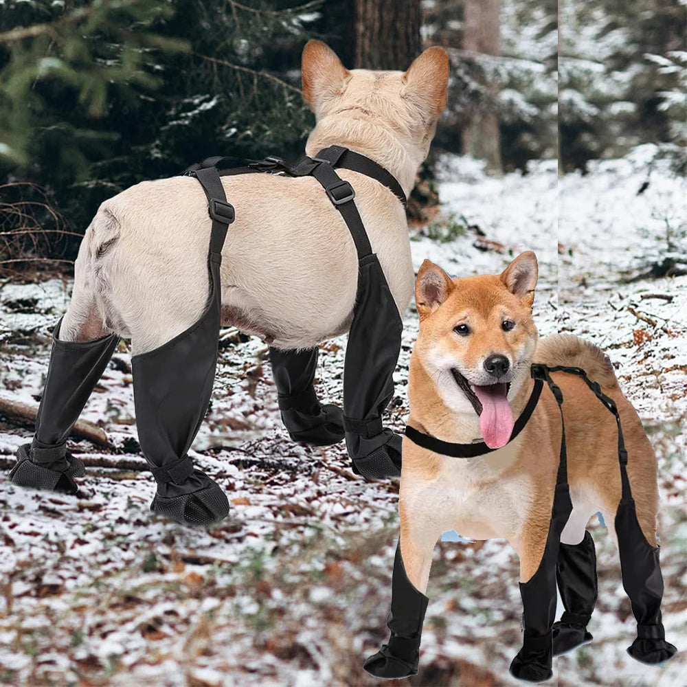 2025 Best Anti-Slip Dog Shoes Pet Paw Protector Dog Rain Booties, Dirty-proof & Anti-fall Dog Outdoor Dog Suspender Sock Shoes