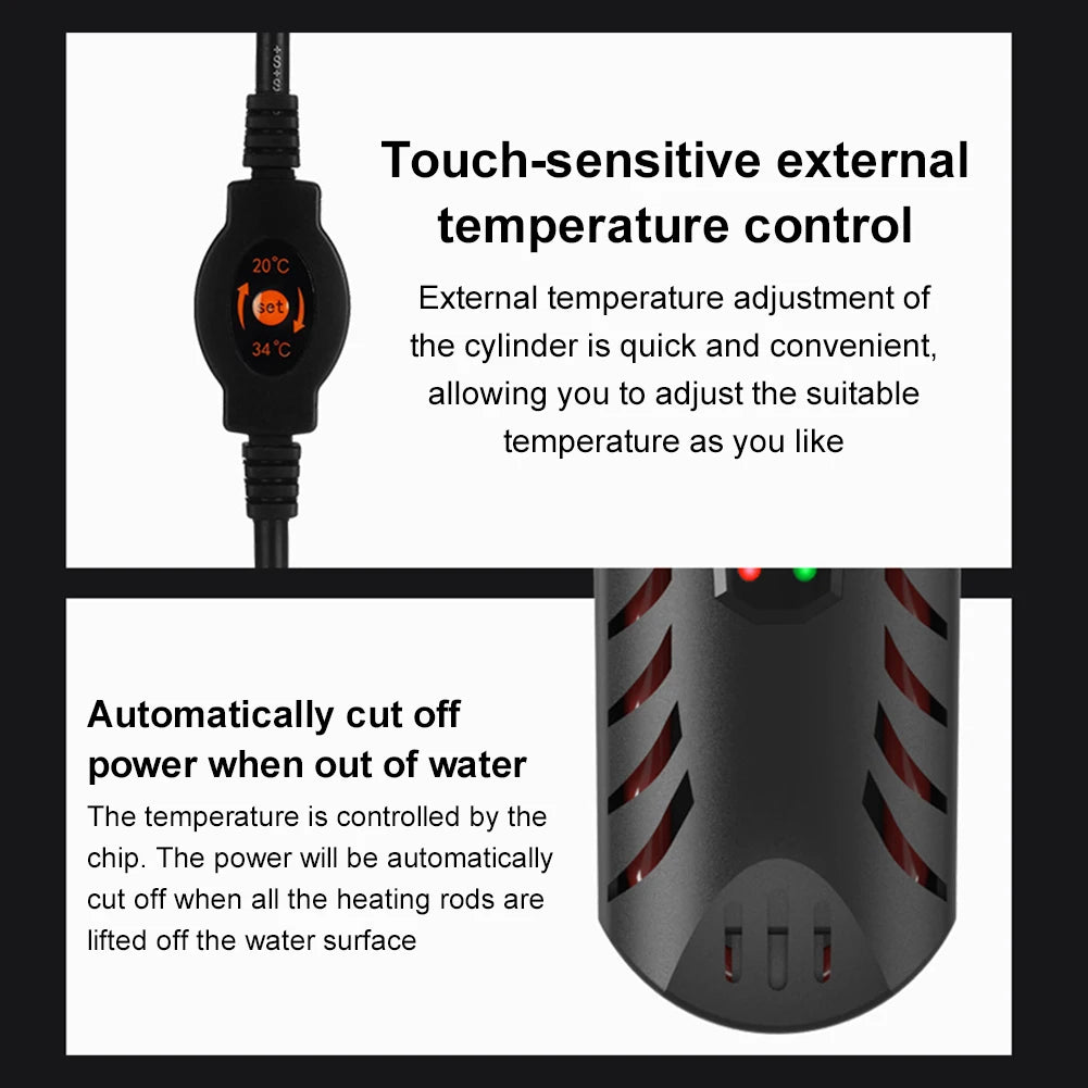 Submersible Fish Tank Heater Digital Display Aquarium Turtle Feeding Water Heater Fish Tank Thermostat Constant Temperature
