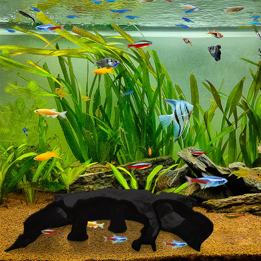 3D Printed Fish Tank Accessories Underground Tunnel Cave Fish Hideout Decor for Cherry Shrimp Chili Rasbora Hermit Crab