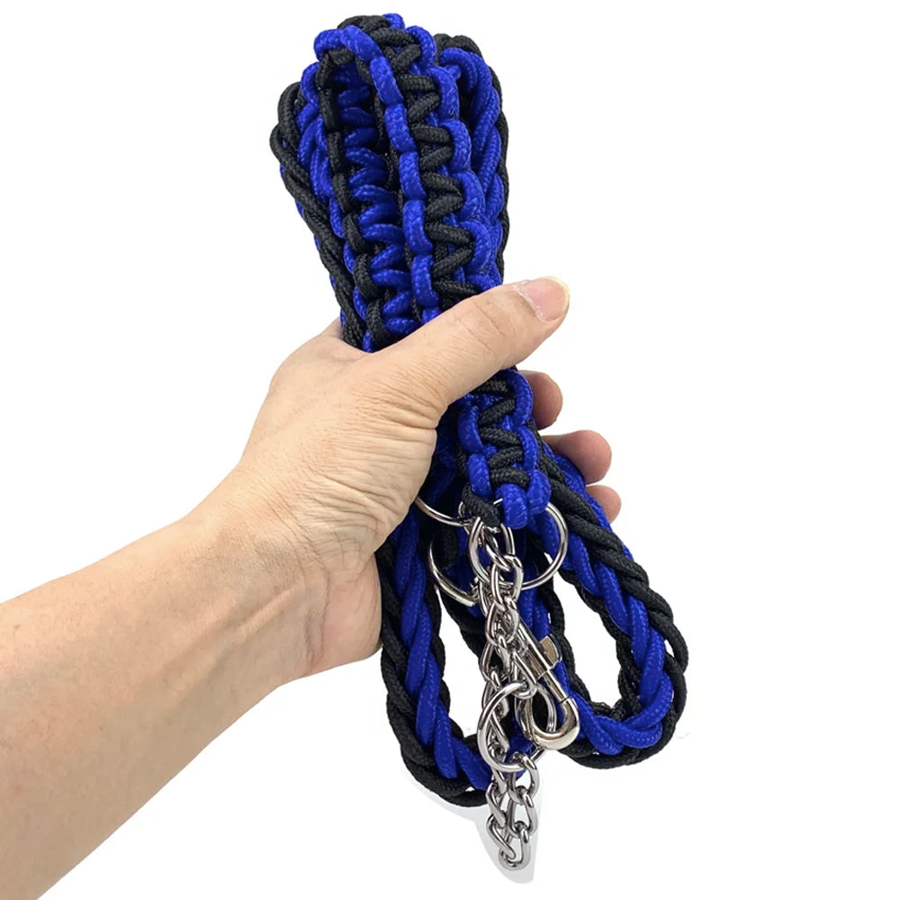 Nylon Braided Dog Collar And Leash Set Traction Rope For Small Medium Large Dog Leash Chien Pitbull Bull Terrier Pet Accessories