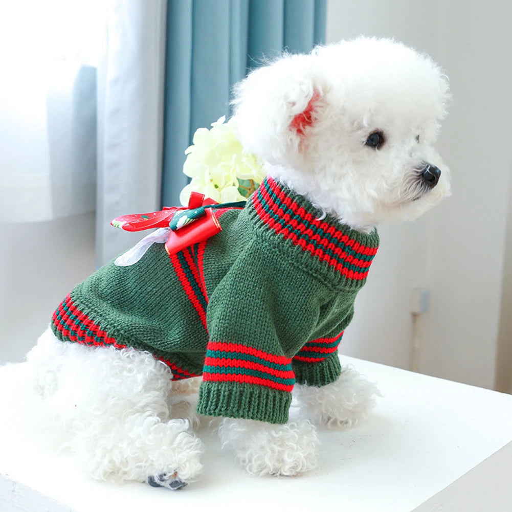 Knitted Cat Dog Sweater Autumn Winter Warm Costumes Apparels Coats Pet Products