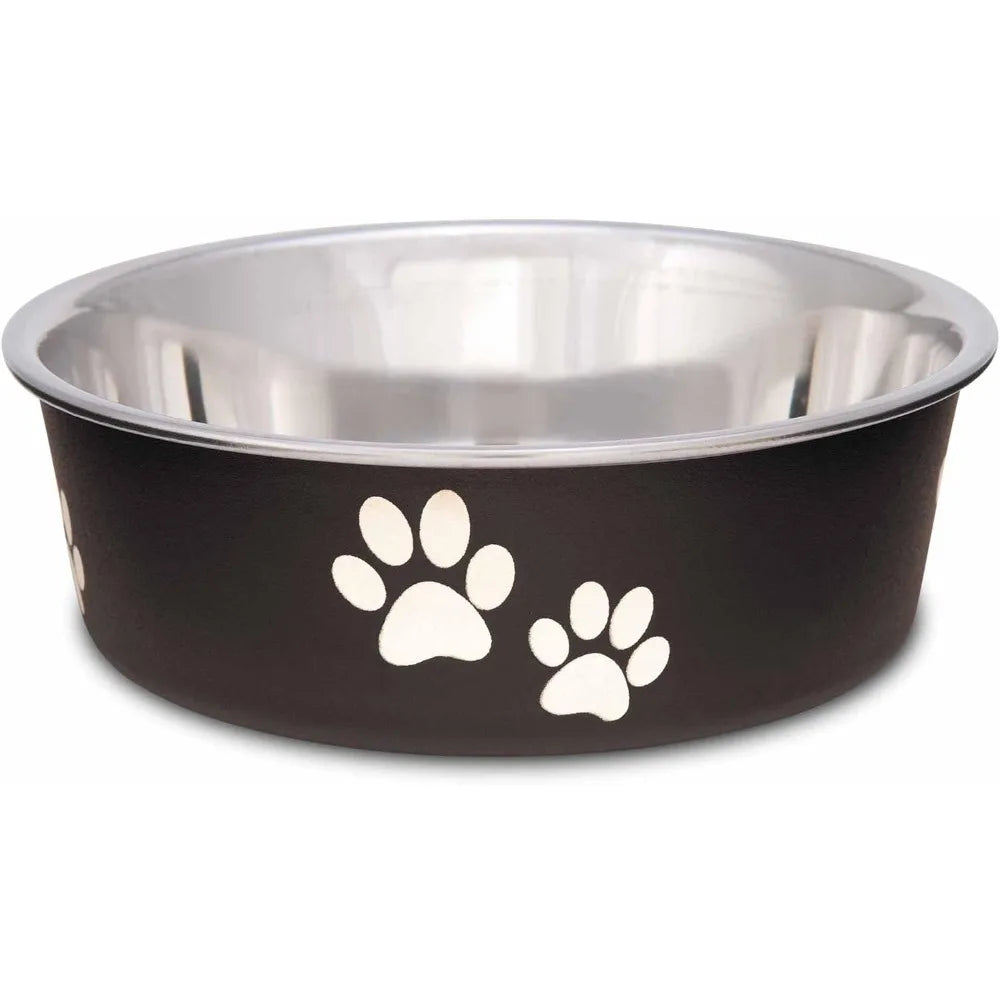 Bella Dog Bowls- Stainless Steel Dog & Cat Bowls - Spill Proof Dog Food Bowl, Cat Bowl, Puppy Essentials & Pet Supplies Great f