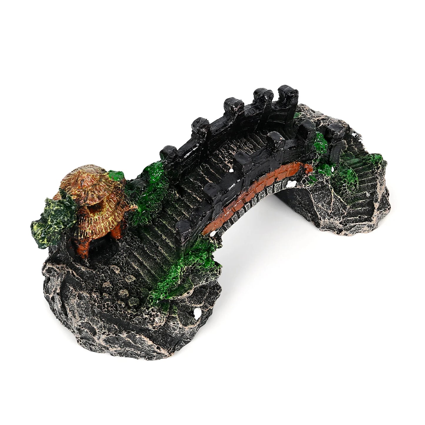 Resin Bridge Aquarium Ornament Small Delicate Bridge Aquarium Ornament for Garden Ornament Fish Tank Accessories