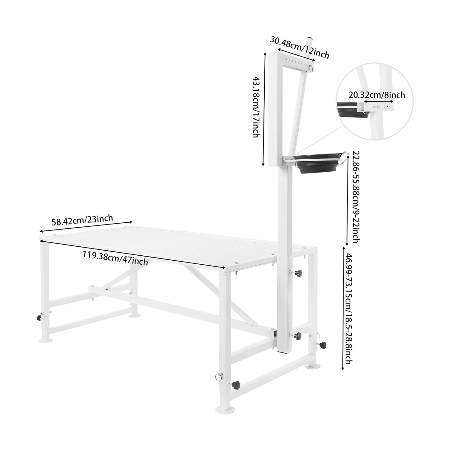Sheep Trimming Stand, Adjustable Goat Milking Stand, Heavy Duty Metal Stand 600lbs Load for Goat Milk and Sheep Trimming