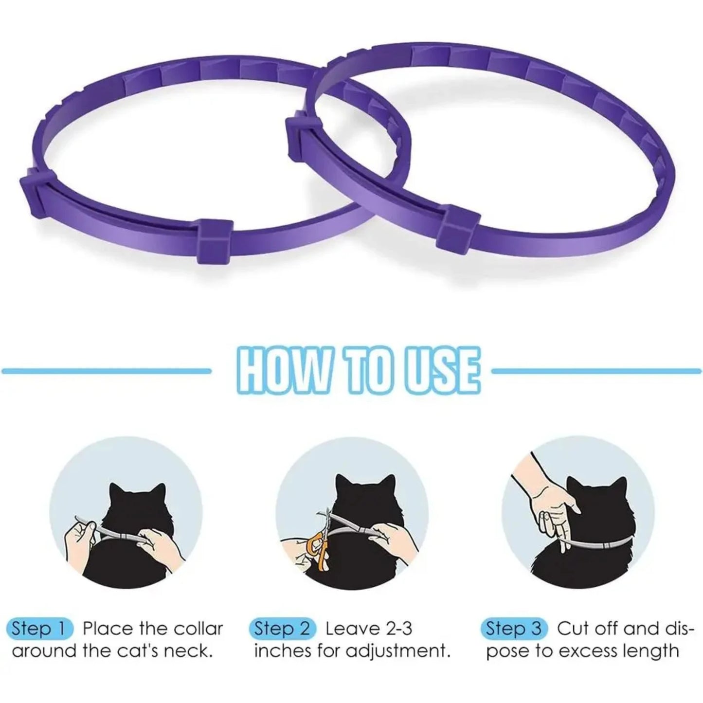 Pet Calming Collar Anxiety Relief Stress Reduction Pacify Soothing TPR Adjustable Waterproof Dog Cat Necklace Pet Supply