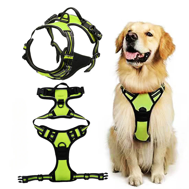 Dog reflective strap Small, large and medium-sized dog chest strap with leash vest type dog leash pet supplies